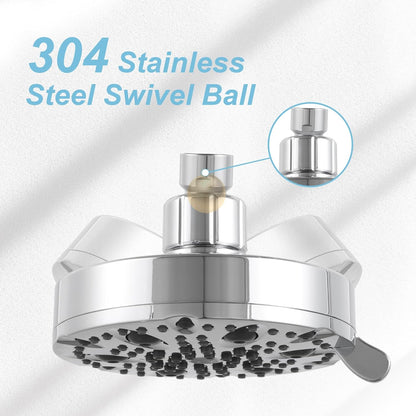 Shower Arm 10 in Bundle with 9 Mode Shower Head, Chrome V1258-DP02-C-566