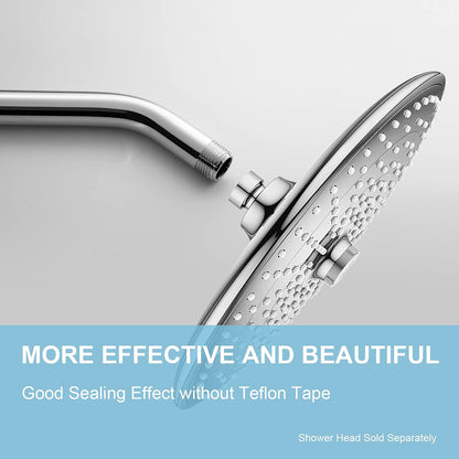 Shower Arm 10 in Bundle with 9 Mode Filtered Shower Head, Chrome V1258-DP02-C-568
