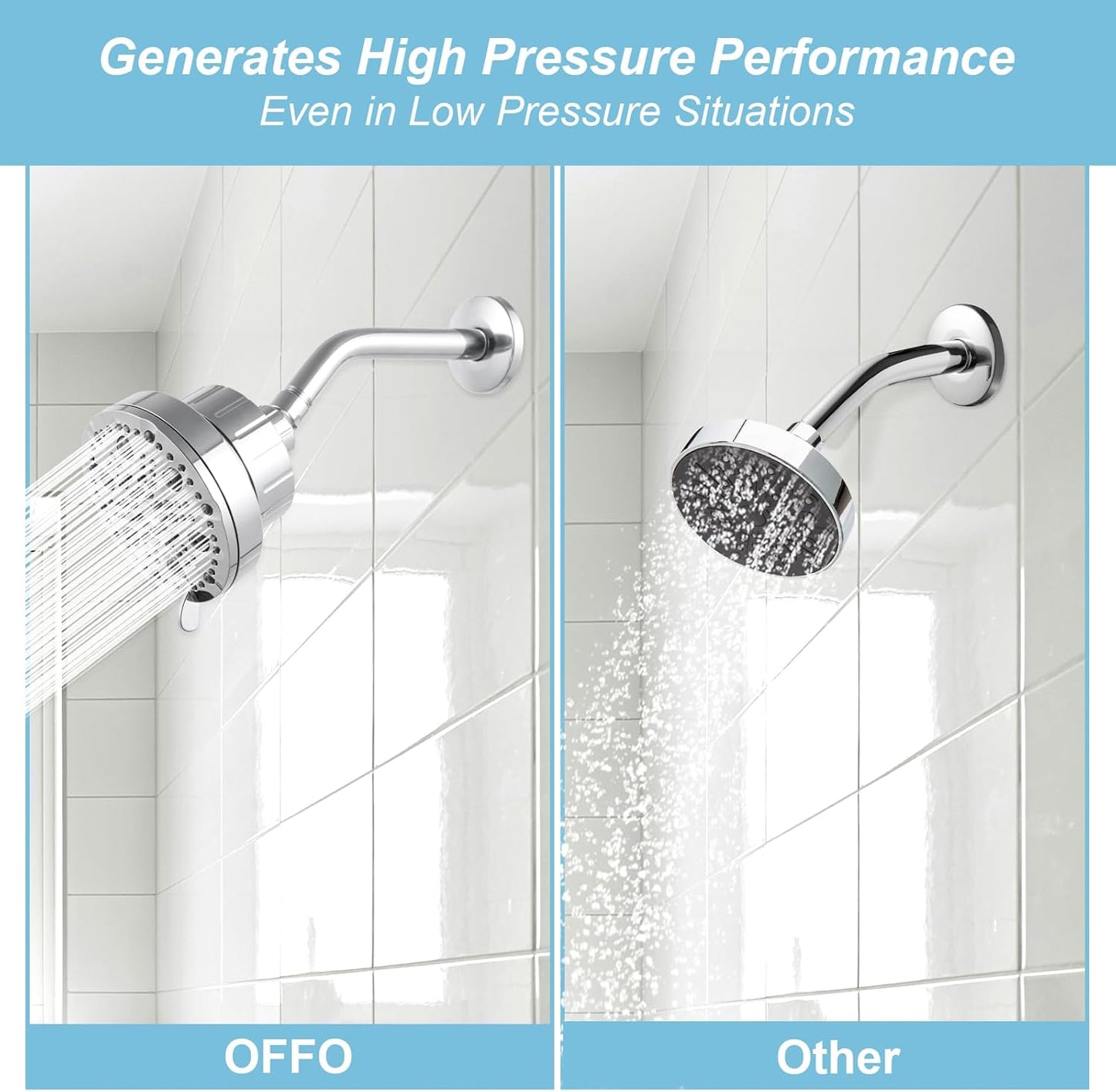 Shower Arm 10 in Bundle with 9 Mode Filtered Shower Head, Chrome V1258-DP02-C-568