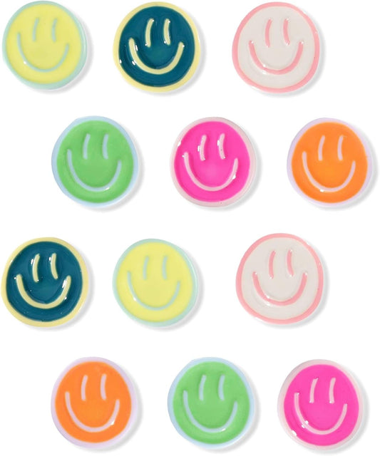 12Pcs Smile & 14Pcs Bow Magnets, Colorful Magnets for Whiteboard Cabinet Locker, Resin Decorative Magnets for V1258-DP02-C-57