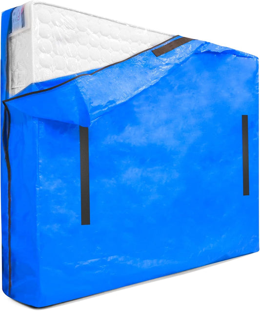 Mattress Bag for Moving & Storage of Full Size, Heavy Duty Mattress Cover for Moving with 12 Handles and Dual V1258-DP02-C-587