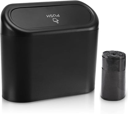 Car Trash Can with Lid + Mini Car Garbage Bags for Auto Trash Bin V1258-DP02-C-589