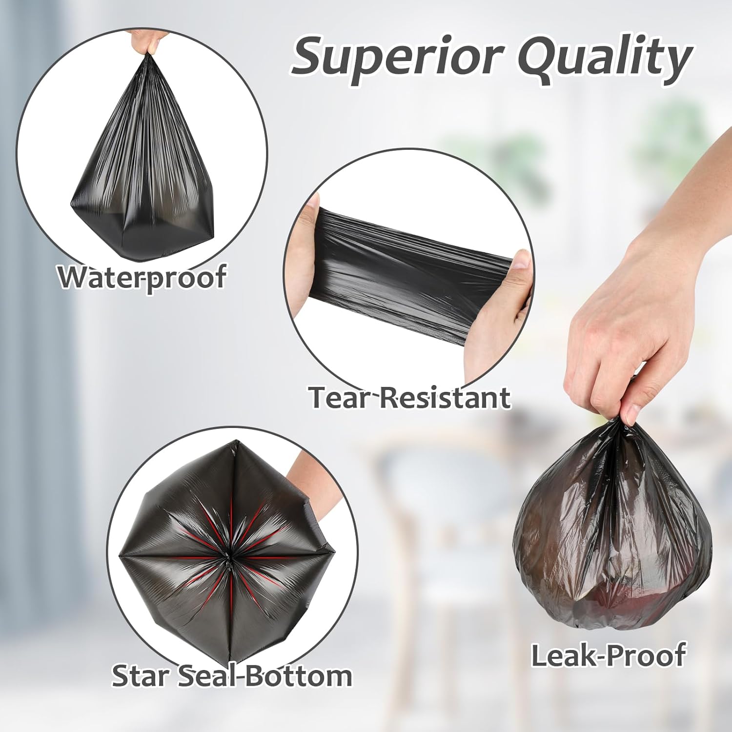 Car Trash Can with Lid + Mini Car Garbage Bags for Auto Trash Bin V1258-DP02-C-589