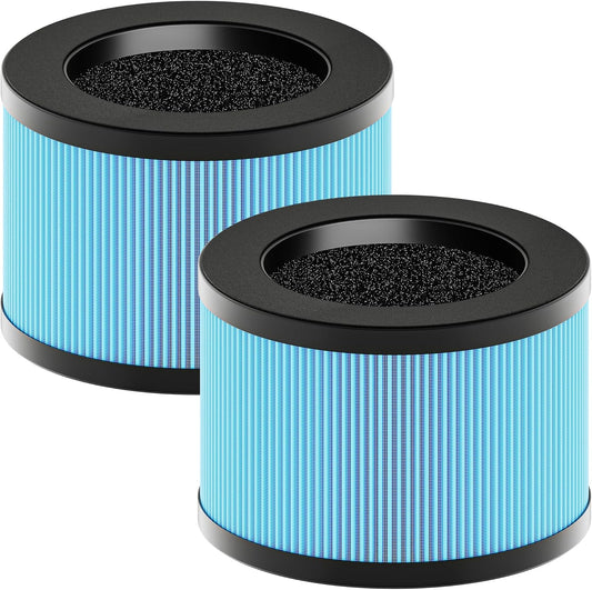 MK01 & MK06 True HEPA Filter Replacement Compatible with Aroeve MK01, MK06, ToLife TZ-K1 and Kloudi DH-JH01 V1258-DP02-C-602