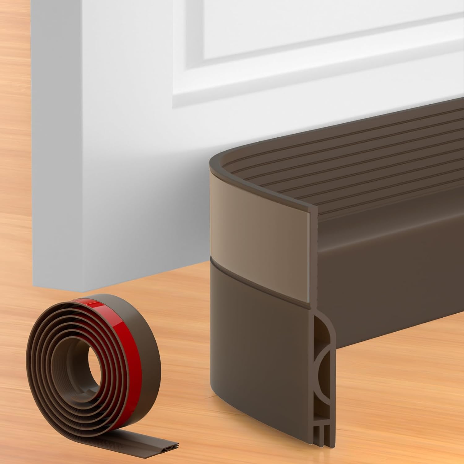 39 Inch Door Draft Stopper 2 Pack Black & Brown V1258-DP02-C-619