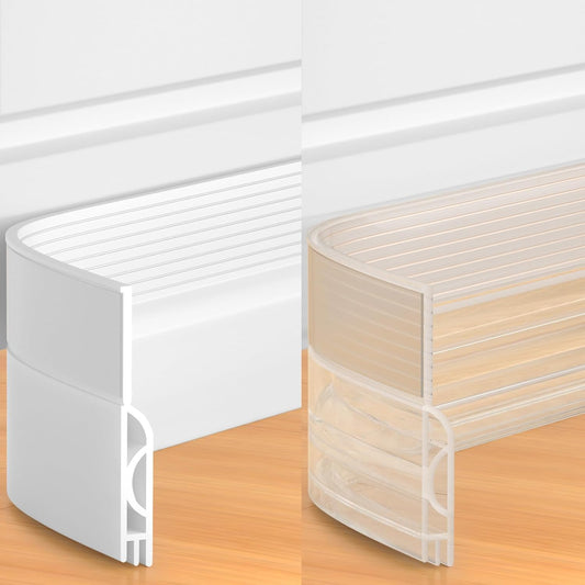 39 Inch Door Draft Stopper 2 Pack White & Transparent V1258-DP02-C-620