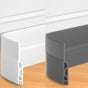 39 Inch Door Draft Stopper 2 Pack White & Gray V1258-DP02-C-621