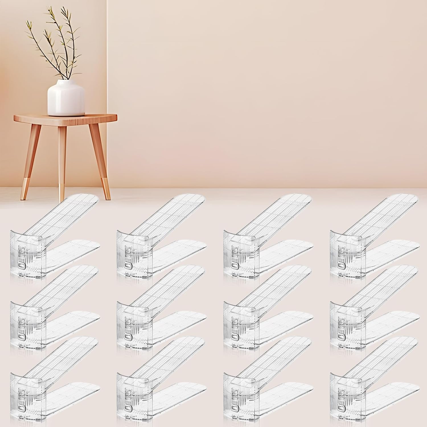 Shoe Slots Organizer for Closet,12PACK Shoe Stacker Shoe Rack Organizer for Closet Space Saver Storage Shoe V1258-DP02-C-624