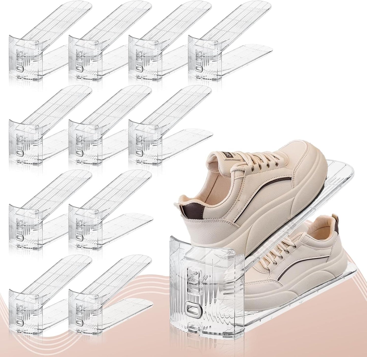 Shoe Slots Organizer for Closet,12PACK Shoe Stacker Shoe Rack Organizer for Closet Space Saver Storage Shoe V1258-DP02-C-624