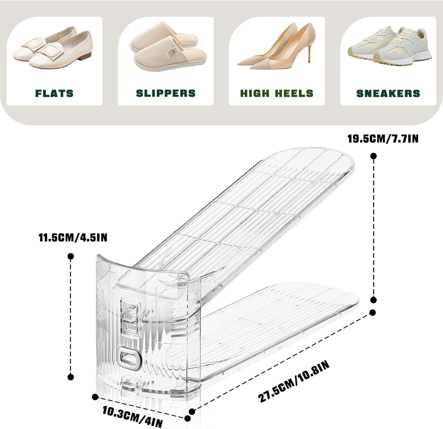 Shoe Slots Organizer for Closet,12PACK Shoe Stacker Shoe Rack Organizer for Closet Space Saver Storage Shoe V1258-DP02-C-624