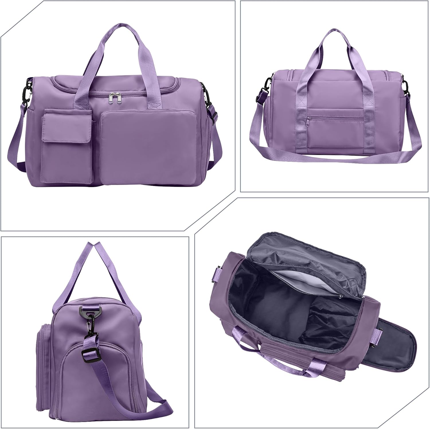Gym Bag, For Both Men and Women, Foldable, With Shoe Compartment and Wet/Dry Compartment V1258-DP02-C-632