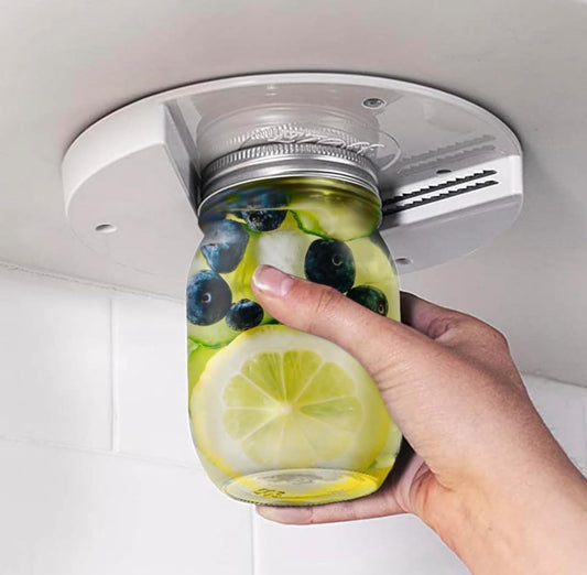 Jar Opener for Seniors - Under Cabinet Jar Openers for Weak Hands, Easy Grip, Arthritis jar opener, One V1258-DP02-C-634