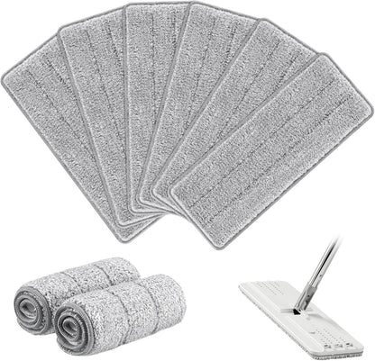 Flat Mop Head Replacement Pads Compatible with Joy-MOOP Mop and Bucket Set, Reusable Washable Squeeze V1258-DP02-C-644