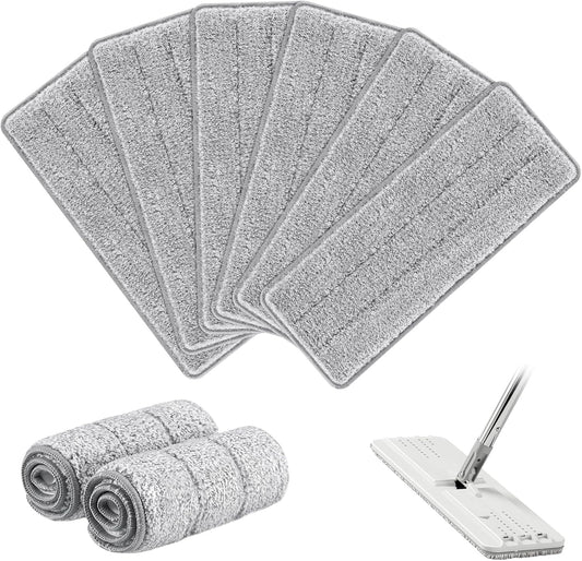 Flat Mop Head Replacement Pads Compatible with Joy-MOOP Mop and Bucket Set, Reusable Washable Squeeze V1258-DP02-C-644