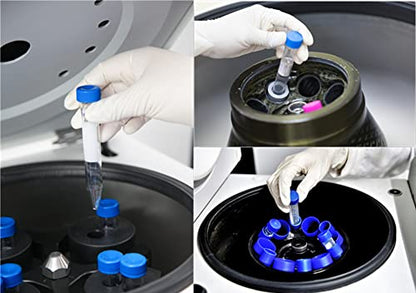 Ackers Conical Centrifuge Tubes 15mL, 100 Pcs Sterile Plastic Test Tubes with Screw Caps, Polypropylene V1258-DP02-C-65