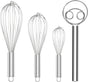 304 Stainless Steel Whisk Set & Danish Dough Whisk, 3 Pack Professional Kitchen Whisks, Metal Whisks for V1258-DP02-C-655