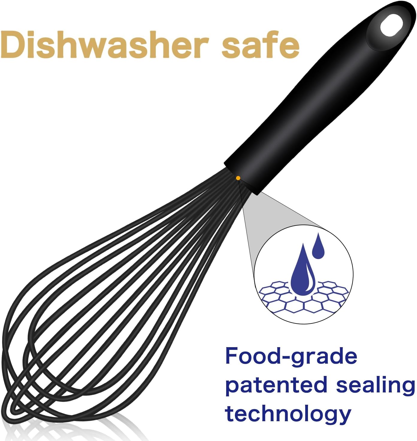 Silicone Whisk & Rainbow Tongs Set, Heat-Resistant Kitchen Tools for Cooking and Serving V1258-DP02-C-659