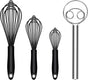 Silicone Whisk & Dough Whisk Set, Kitchen Whisks for Cooking and Baking V1258-DP02-C-660