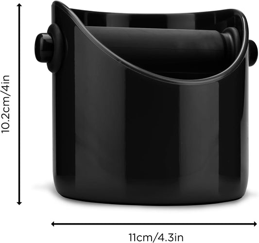 Grindenstein Sturdy, Compact, Modern Space-Saving Espresso Coffee Grind Knock Box - Black V1258-DP02-C-661