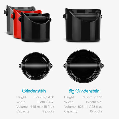 Grindenstein Sturdy, Compact, Modern Space-Saving Espresso Coffee Grind Knock Box - Black V1258-DP02-C-661