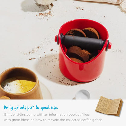 Grindenstein Sturdy, Compact, Modern Space-Saving Espresso Coffee Grind Knock Box - Black V1258-DP02-C-661
