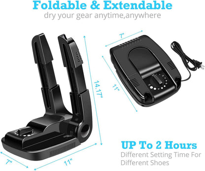 Portable Electric Shoe Glove Boot Dryer Warmer with Folding and Drying Rack V1258-DP02-C-663