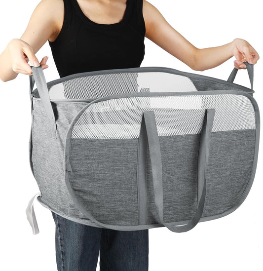 Collapsible Laundry Baskets, Tear Proof Pop Up Laundry Hamper with Dual Handles, Durable Foldable Laundry V1258-DP02-C-664