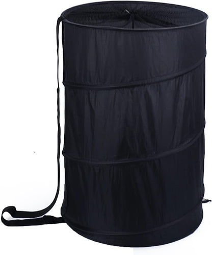 Extra Large 107L Strong Laundry Hamper 17.5" x 27" Collapsible Laundry Baskets with Long Straps Drawstring V1258-DP02-C-665