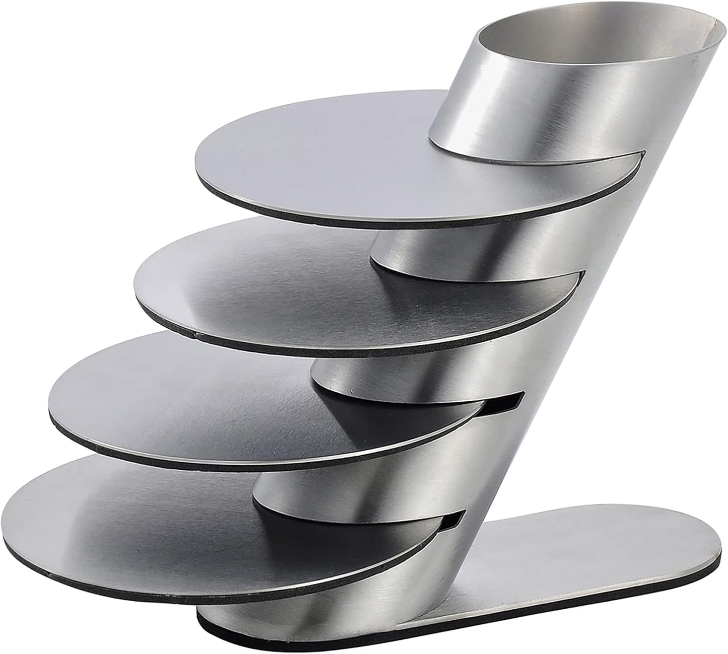 Cup Coasters, Cup Coasters Set with Decorative Rack, Stainless Steel Tabletop Display Round Cup Coaster with V1258-DP02-C-669