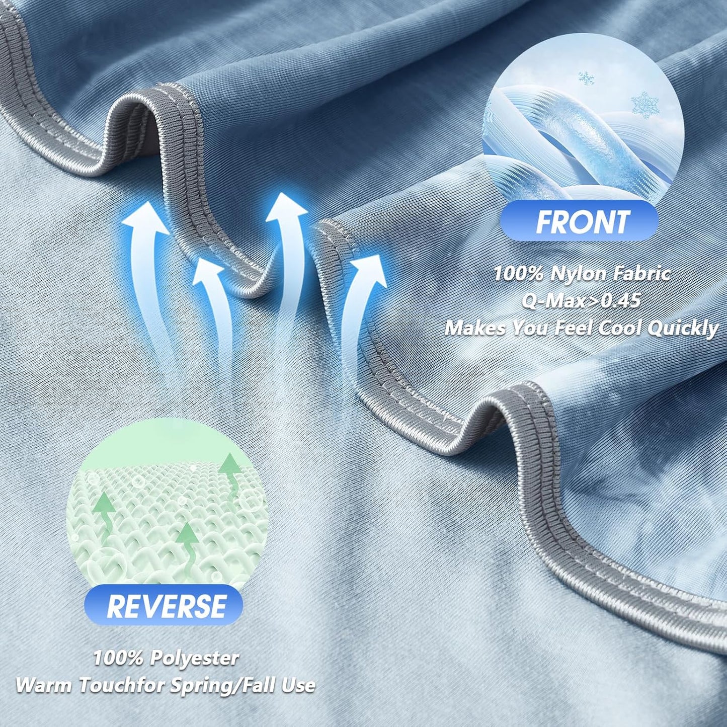 Cooling Blanket King Size for Hot Sleepers Light Blue V1258-DP02-C-672