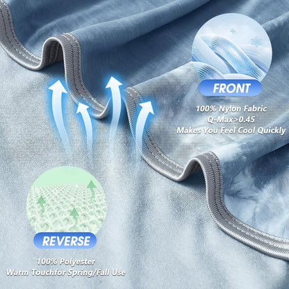 Cooling Blanket King Size for Hot Sleepers Light Blue V1258-DP02-C-672
