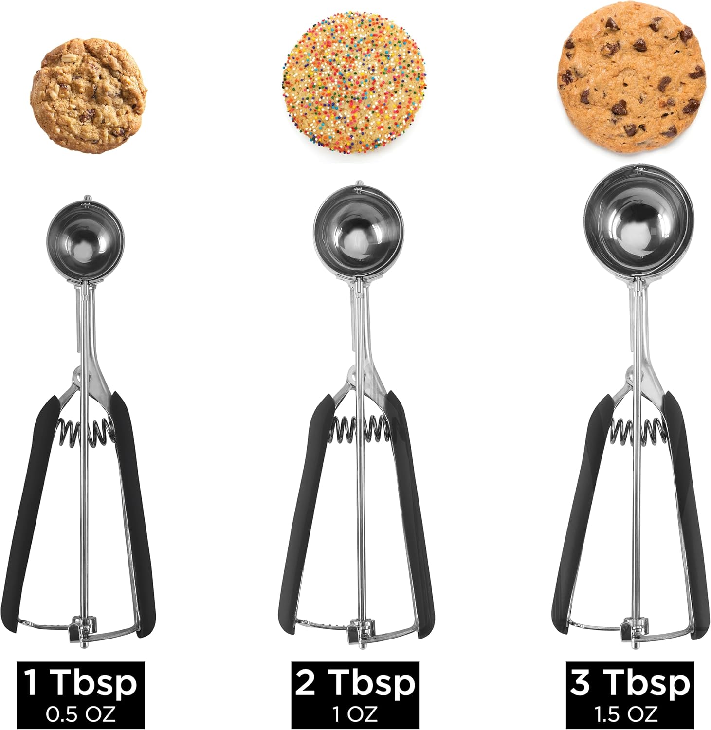 Social Chef Stainless Cookie Scoop Set - Small Cookie Dough Scooper for Great Cookies Sized Cookies - Small V1258-DP02-C-678