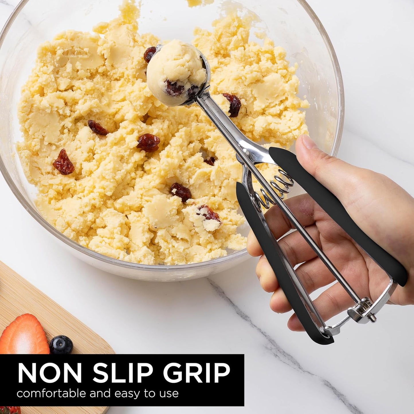 Social Chef Stainless Cookie Scoop Set - Small Cookie Dough Scooper for Great Cookies Sized Cookies - Small V1258-DP02-C-678