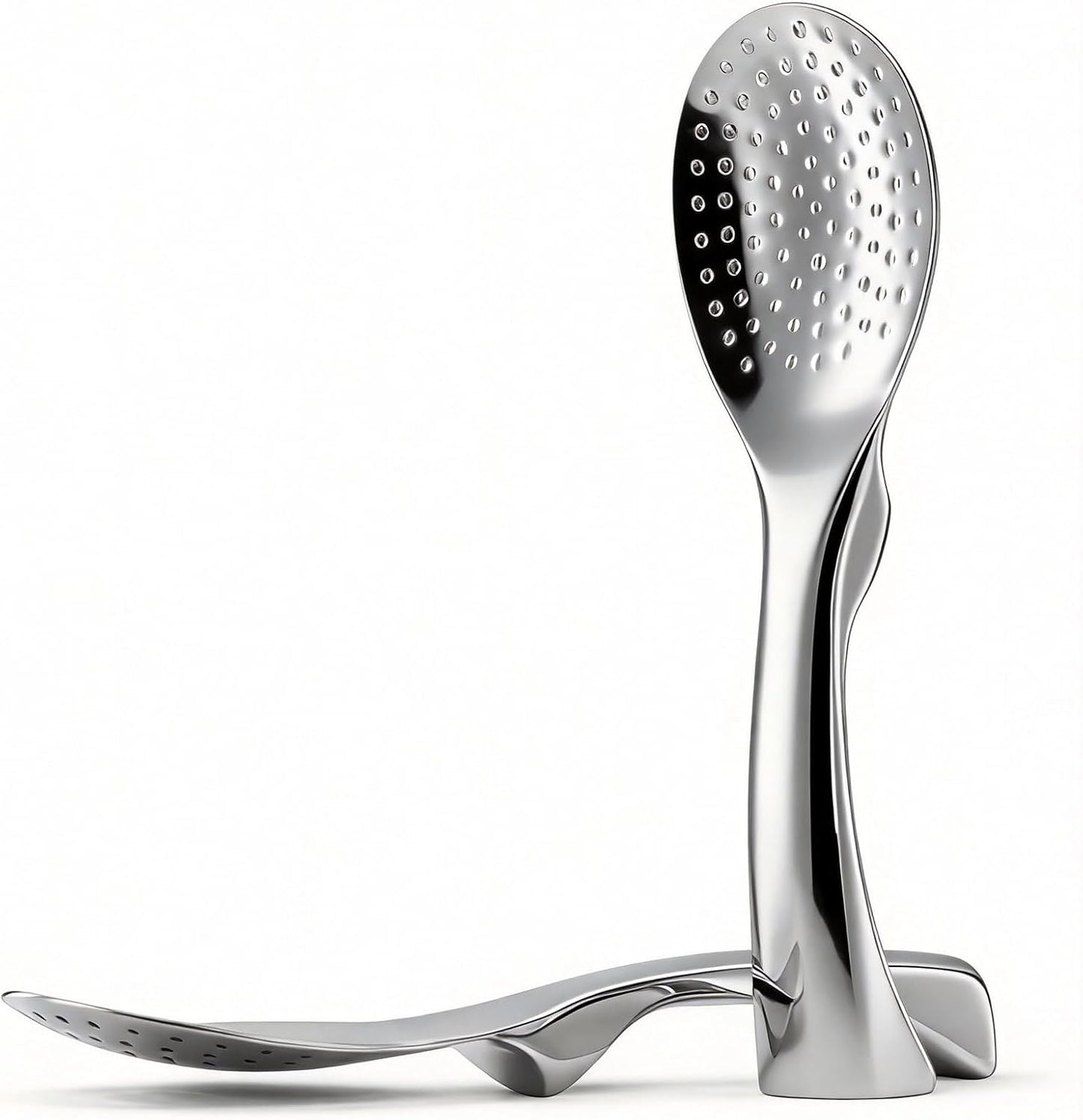 18/8 Stainless Steel Rice Paddle, Non-Stick Rice Spoon, Mirror Finish, Stand-Up Design, Serving Spoon for V1258-DP02-C-681