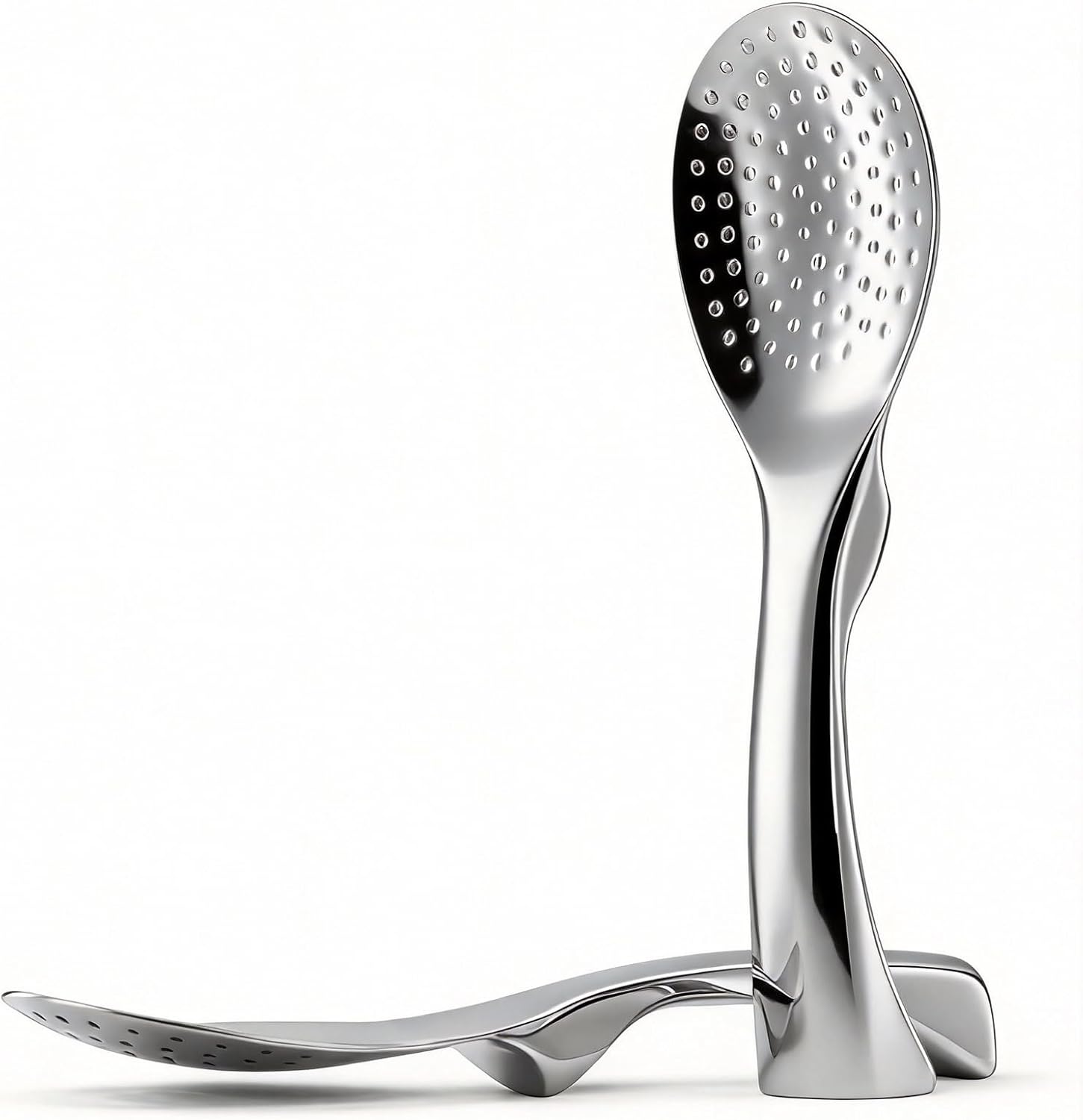 18/8 Stainless Steel Rice Paddle, Non-Stick Rice Spoon, Mirror Finish, Stand-Up Design, Serving Spoon for V1258-DP02-C-681