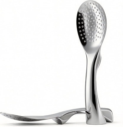 18/8 Stainless Steel Rice Paddle, Non-Stick Rice Spoon, Mirror Finish, Stand-Up Design, Serving Spoon for V1258-DP02-C-681