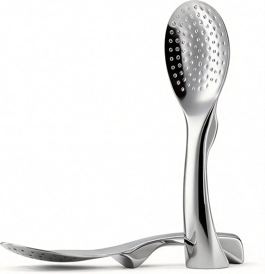 18/8 Stainless Steel Rice Paddle, Non-Stick Rice Spoon, Mirror Finish, Stand-Up Design, Serving Spoon for V1258-DP02-C-681