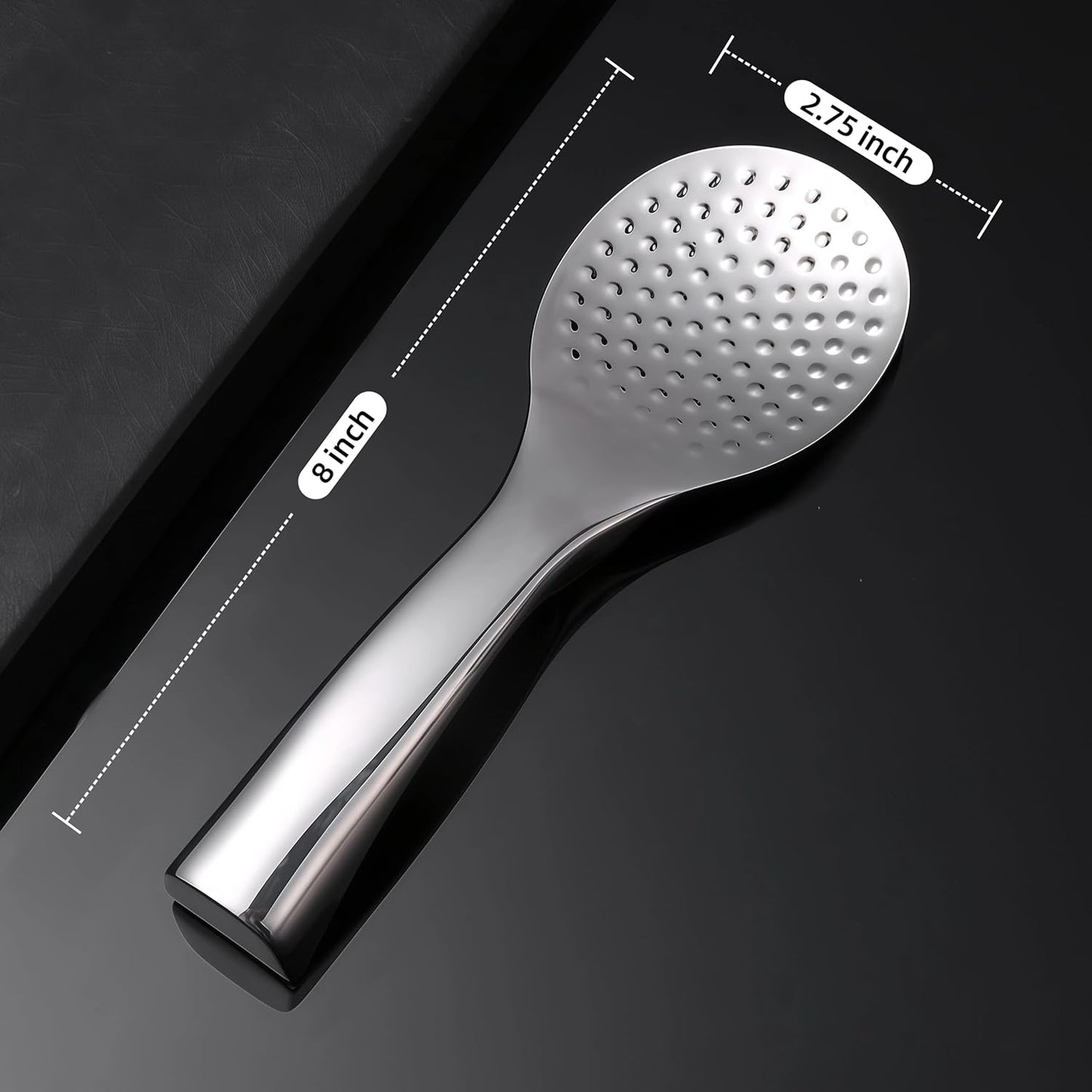 18/8 Stainless Steel Rice Paddle, Non-Stick Rice Spoon, Mirror Finish, Stand-Up Design, Serving Spoon for V1258-DP02-C-681