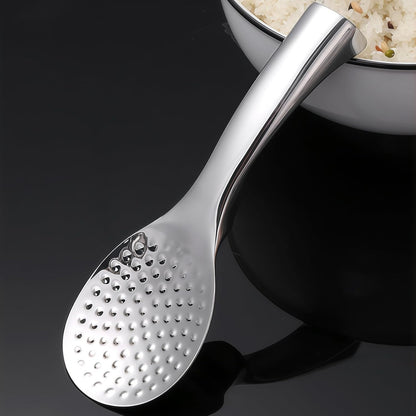 18/8 Stainless Steel Rice Paddle, Non-Stick Rice Spoon, Mirror Finish, Stand-Up Design, Serving Spoon for V1258-DP02-C-681
