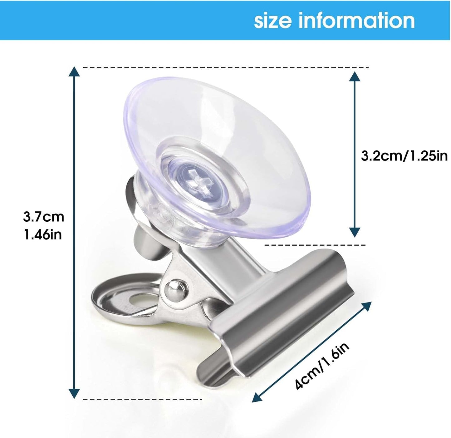 Suction Cup Clips for Windows 24Pcs Suction Clips Clear Suction Cup Clamp Holder Suction Cups with Clips for V1258-DP02-C-689