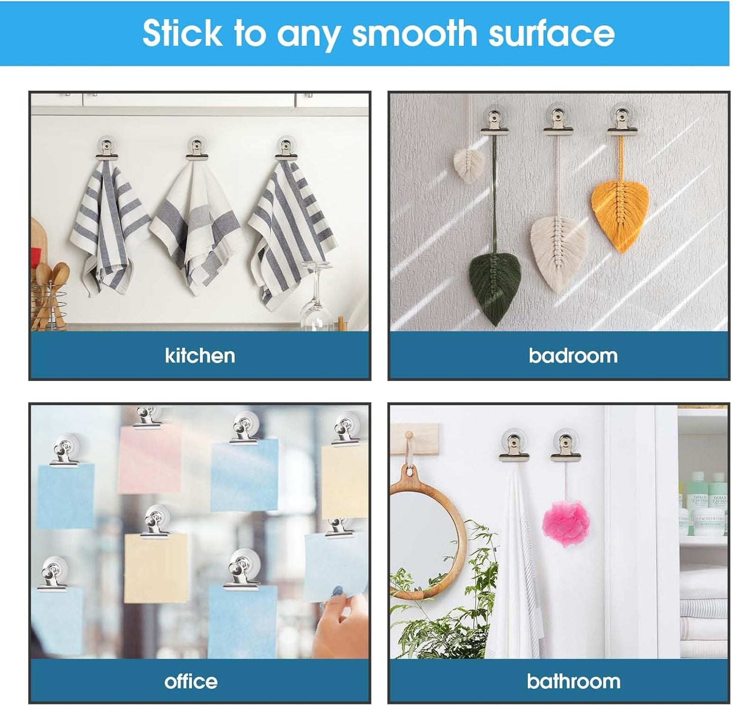 Suction Cup Clips for Windows 24Pcs Suction Clips Clear Suction Cup Clamp Holder Suction Cups with Clips for V1258-DP02-C-689