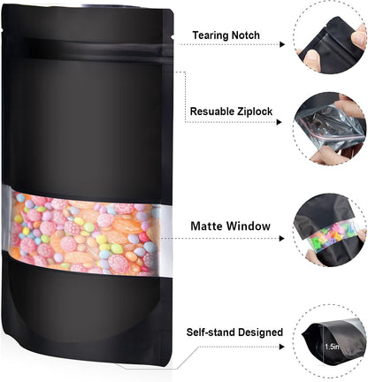 120pcs Mylar Bags for Food Storage+120pcs Holographic Packaging Bags V1258-DP02-C-716