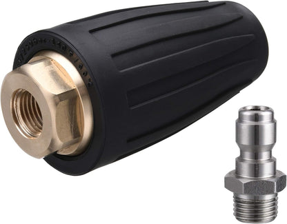 Turbo Nozzle for Pressure Washer, Rotating Nozzle and 5 Tips, 1/4 Inch Quick Connect, 3600 PSI, Orifice 2.5 V1258-DP02-C-723