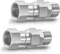 Pressure Washer Swivel Fitting, Metric M22 14mm Thread, Stainless Steel, 4500 PSI, 2 Pcs V1258-DP02-C-724