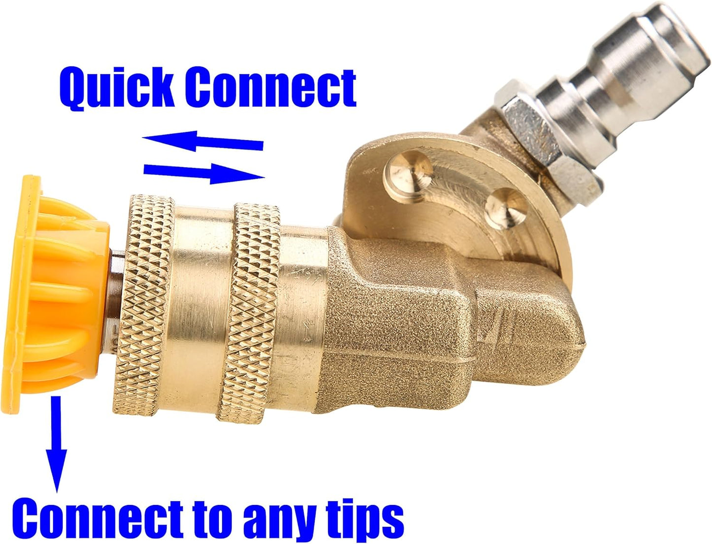 Pressure Washer Accessories Kit, 7 Power Washer Nozzle Tips, Quick Connecting Pivoting Coupler, 1/4 inch, V1258-DP02-C-726