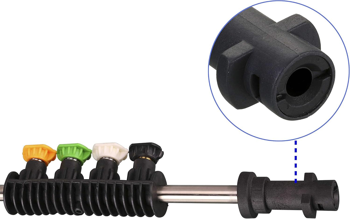 Pressure Washer Wand Extension with Adapter, Replacement Lance, Only Compatible Karcher K2, K3, K4, K5, K6, V1258-DP02-C-728
