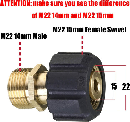 Pressure Washer Adapter and M22 Pressure Washer Fitting V1258-DP02-C-729