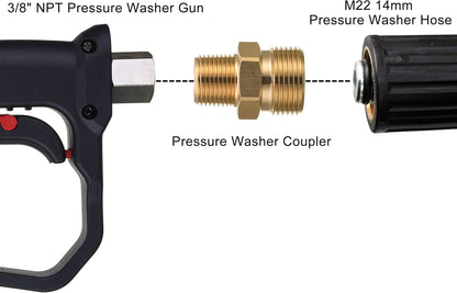Pressure Washer Adapter and M22 Pressure Washer Fitting V1258-DP02-C-729
