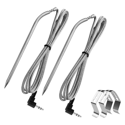 2 Pack Replacement Part for Camp Chef Meat Probes, Smoker Grill Temperature Sensor, Pellet Grills Accessories V1258-DP02-C-730
