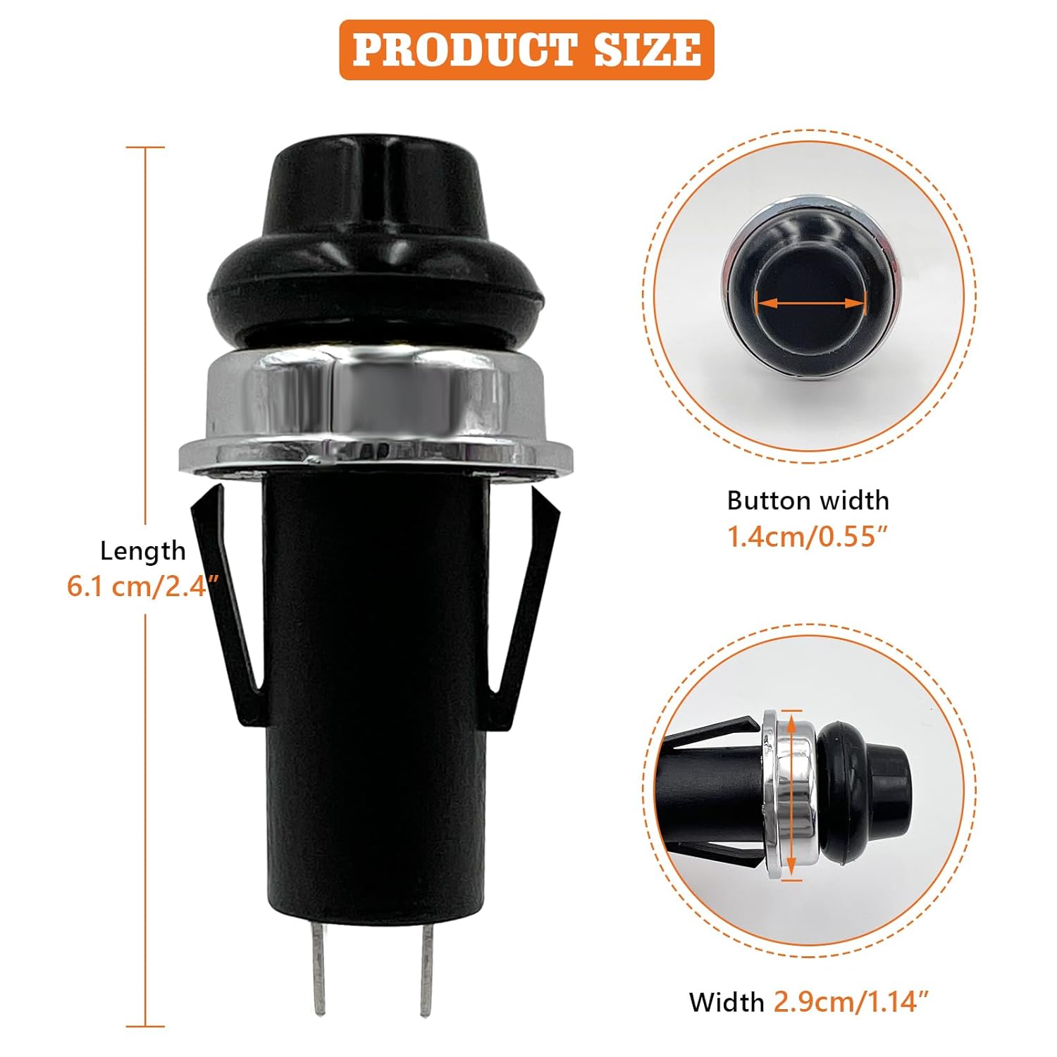 Replacement for Weber Igniter Push Button/Switch, Fit for Weber Spirit E/S-210 220 310 315 320 330 Gas V1258-DP02-C-731